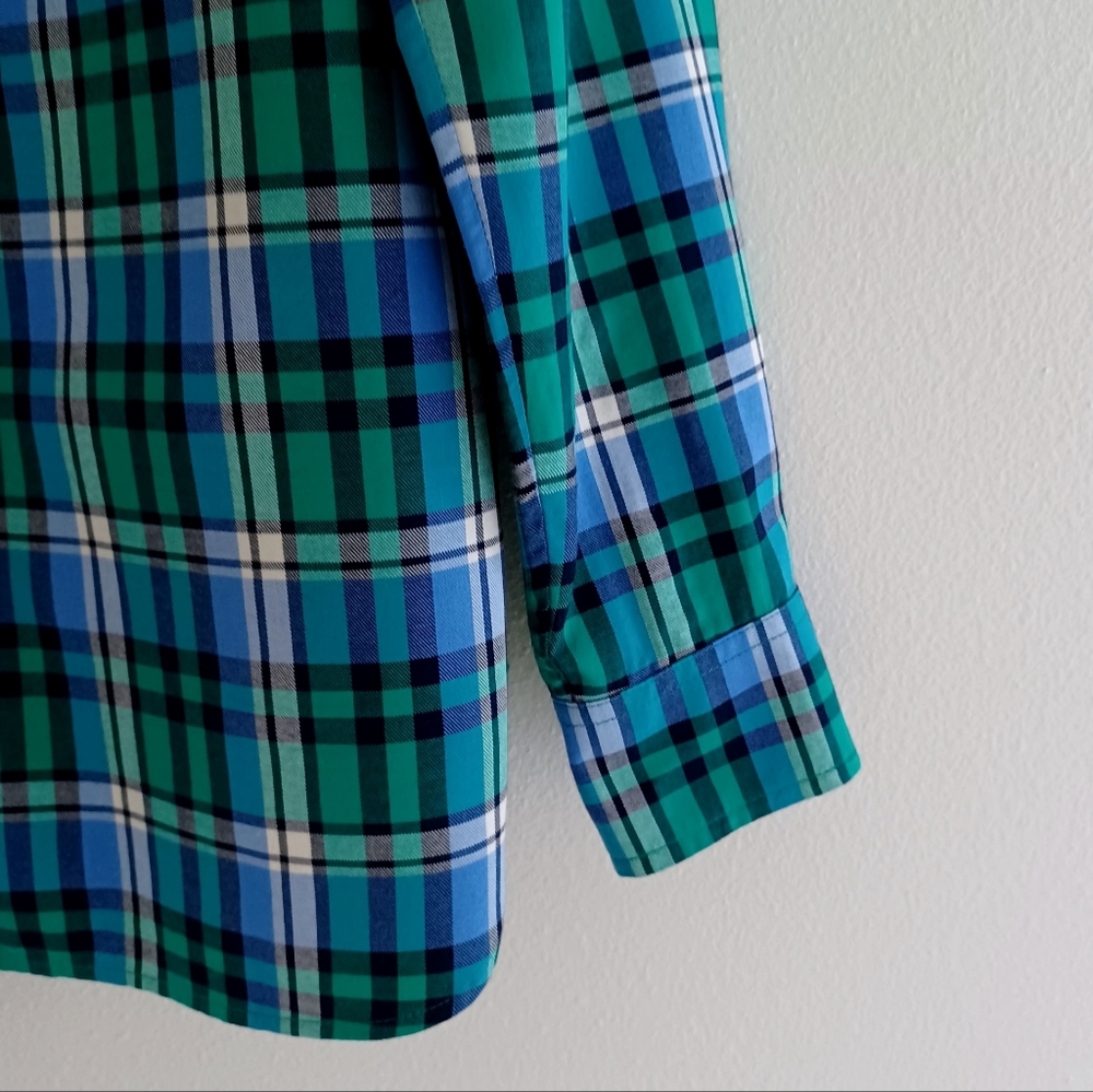 TALBOTS Green Plaid Shirt, size XS - Picture 5 of 12